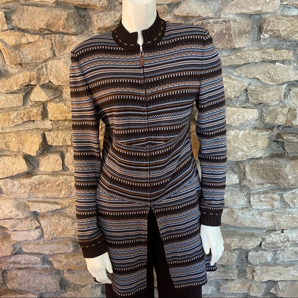 ST.JOHN BROWN Longline Cardigan SIZE Small